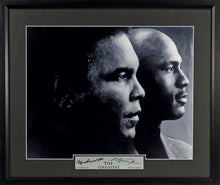 Load image into Gallery viewer, Muhammad Ali & Michael Jordan “The Greatest” Framed Photograph (Engraved Series)