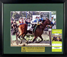 Load image into Gallery viewer, American Pharoah "Triple Crown Winner" Framed Photograph Display