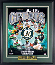 Load image into Gallery viewer, Oakland A's "All-Time Greats" Framed Photo (Engraved Series)