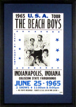 Load image into Gallery viewer, Beach Boys 1965 USA Tour Framed Concert Poster