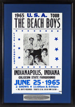 Load image into Gallery viewer, Beach Boys 1965 USA Tour Framed Concert Poster