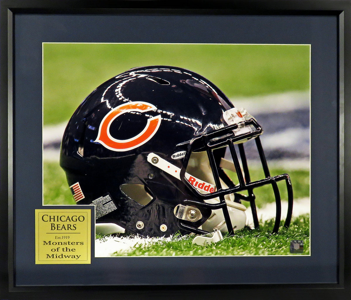 Chicago Bears Helmet Photo Framed Display (Engraved Series) Chicago Bears Helmet Photo Framed Display (Engraved Series)