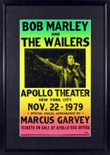 Load image into Gallery viewer, Bob Marley and The Wailers @ The Apollo Theater Framed Concert Poster (Engraved Series)