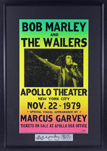 Load image into Gallery viewer, Bob Marley and The Wailers @ The Apollo Theater Framed Concert Poster (Engraved Series)