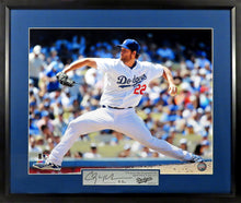 Load image into Gallery viewer, Los Angeles Dodgers Clayton Kershaw Framed Photograph (Engraved Series)
