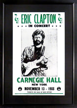 Load image into Gallery viewer, Eric Clapton @ Carnegie Hall Framed Concert Poster (Engraved Series)