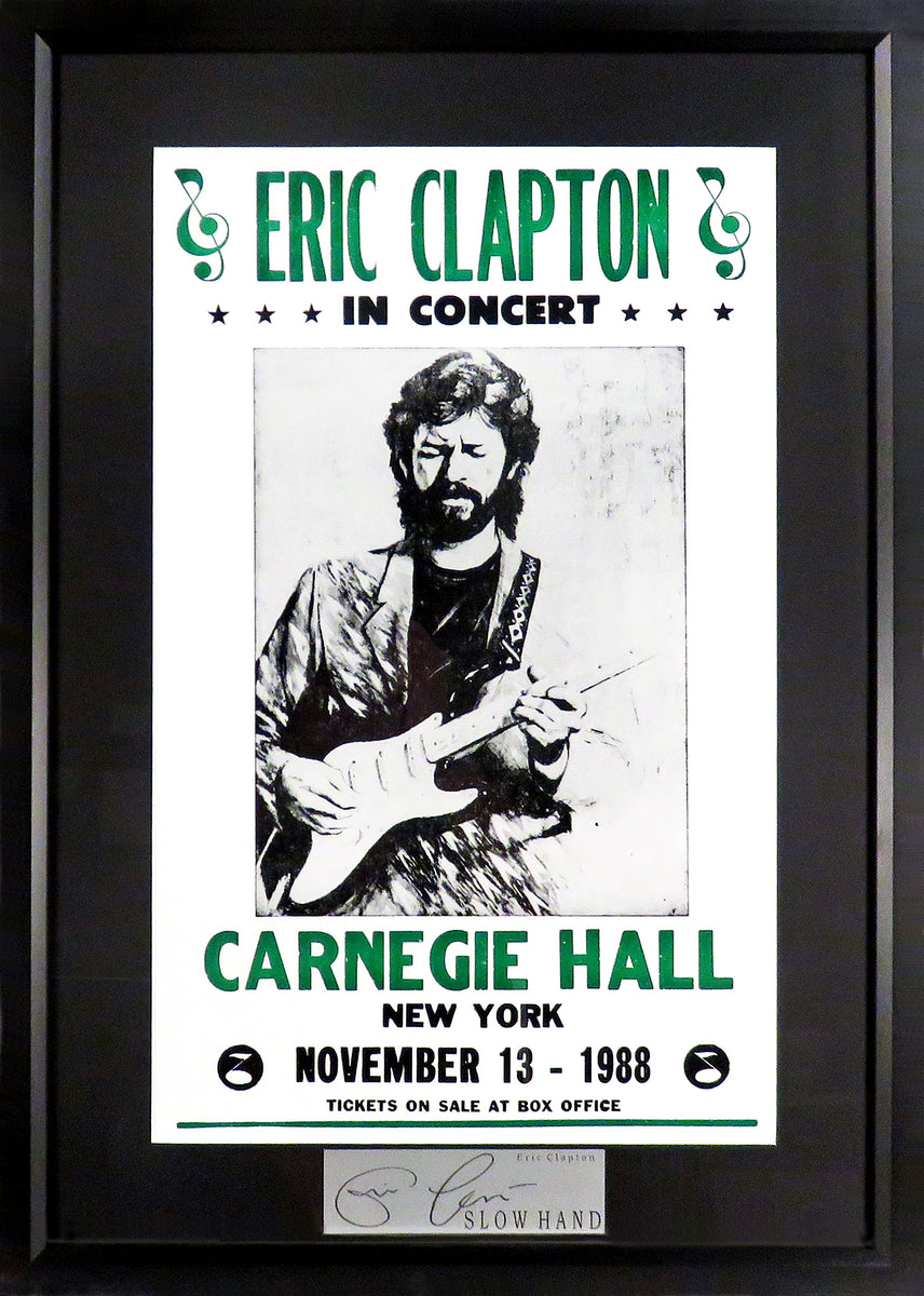 Eric Clapton @ Carnegie Hall Framed Concert Poster (Engraved