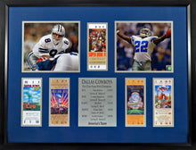 Load image into Gallery viewer, Dallas Cowboys "America's Team" SB Tix Display