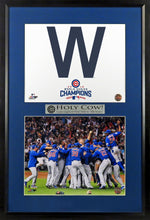 Load image into Gallery viewer, Chicago Cubs “2016 WS Champions” Framed Stack Display - Version II