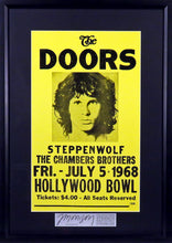 Load image into Gallery viewer, The Doors @ Hollywood Bowl Framed Concert Poster (Engraved Series)