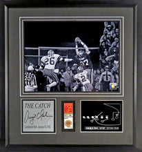 Load image into Gallery viewer, Dwight Clark “The Catch” Framed Photo w/Replica Tix (Engraved Series)