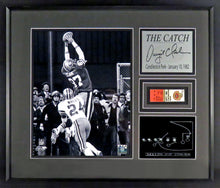Load image into Gallery viewer, Dwight Clark “The Catch” Framed Photo w/Replica Tix (Engraved Series)