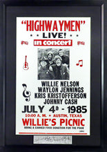 Load image into Gallery viewer, Highwaymen Concert Poster (Engraved Series)