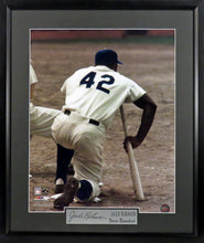Load image into Gallery viewer, Brooklyn/Los Angeles Dodgers Jackie Robinson "42" Framed Photograph (Engraved Series)