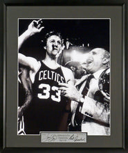 Load image into Gallery viewer, Larry Bird & Red Auerbach Framed Photograph (Engraved Series)