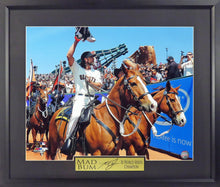 Load image into Gallery viewer, SF Giants Madison Bumgarner “3x World Series Champion Going Horseback” Framed Photograph (Engraved Series)