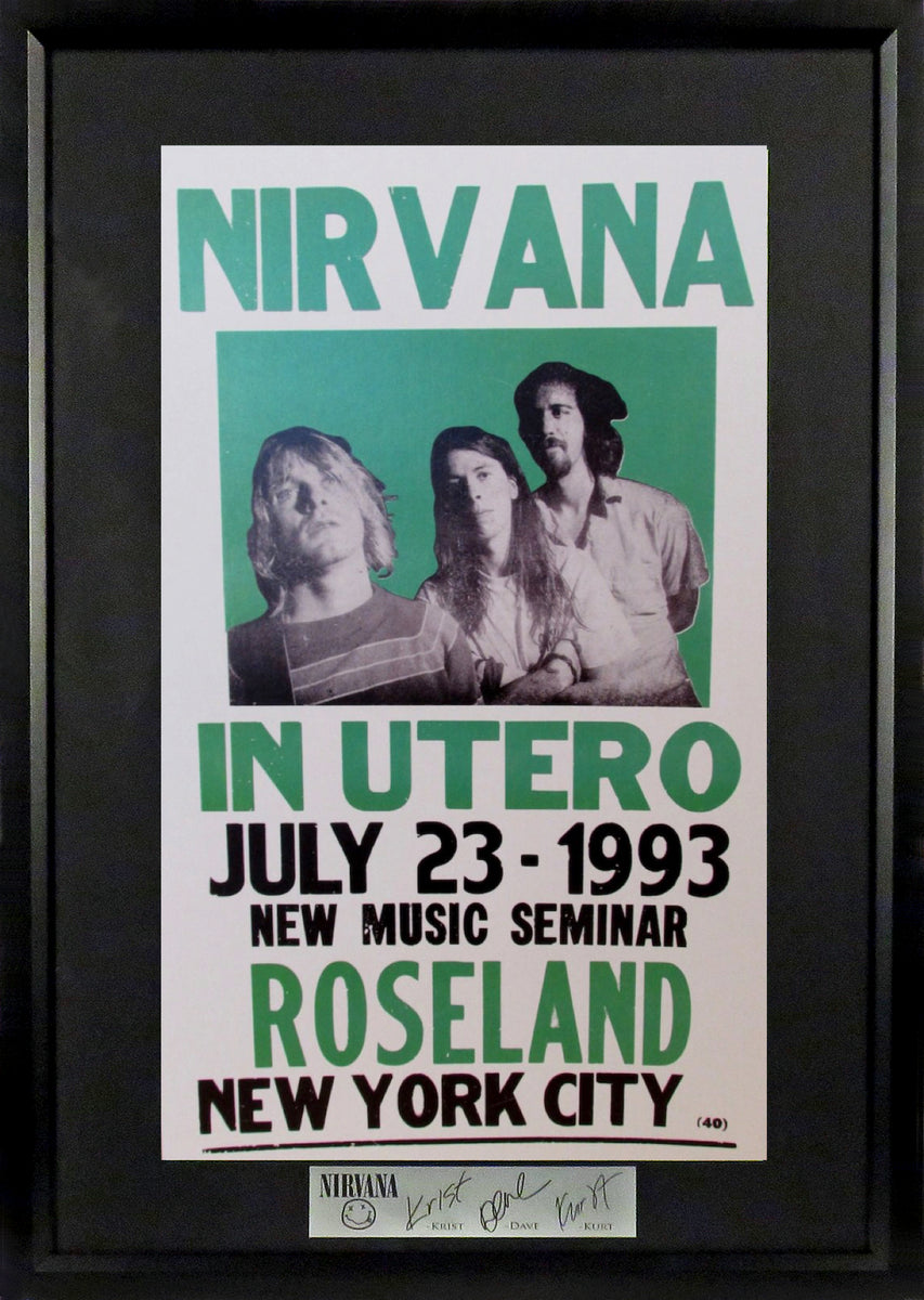 Nirvana @ Roseland NYC Framed Concert Poster (Engraved Series