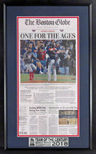 Load image into Gallery viewer, Boston Red Sox "2018 World Series Champs" Newspaper Framed Display