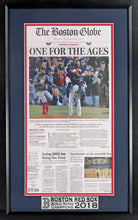 Load image into Gallery viewer, Boston Red Sox "2018 World Series Champs" Newspaper Framed Display