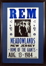 Load image into Gallery viewer, REM @ Meadowlands Framed Concert Poster (Engraved Series)