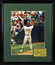 Load image into Gallery viewer, Oakland A's Rickey Henderson "Stolen Base King" Framed Photograph (Engraved Series)