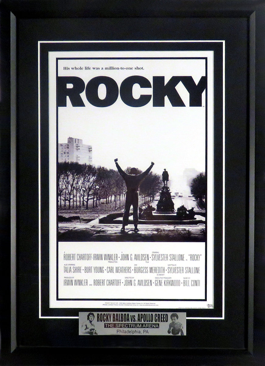 Rocky Movie Mini-Poster Framed (Engraved Series) – Behind the