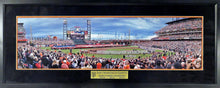 Load image into Gallery viewer, San Francisco Giants AT&T Park World Series Framed Panoramic w/ “2010-2012-2014 Champions” Plate