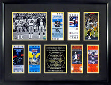 Load image into Gallery viewer, Steelers SB Tickets Display (Featuring SB IX Captains) Framed Display