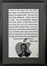 Load image into Gallery viewer, Steve Jobs “The Crazy Ones” Poster Framed (Engraved Series)