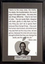 Load image into Gallery viewer, Steve Jobs “The Crazy Ones” Poster Framed (Engraved Series)