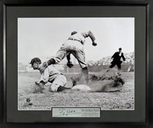 Load image into Gallery viewer, Detroit Tigers Ty Cobb “Sliding Into Third” Framed Photograph (Engraved Series)