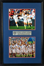 Load image into Gallery viewer, USA Women’s Soccer "2015 World Cup Champions" Framed Stack Display