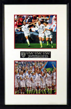 Load image into Gallery viewer, USA Women’s Soccer "2015 World Cup Champions" Framed Stack Display