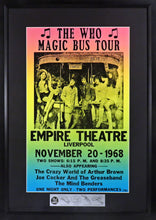 Load image into Gallery viewer, The Who “Magic Bus Tour” @ Empire Theatre Framed Concert Poster (Engraved Series)