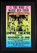 Load image into Gallery viewer, The Who “Magic Bus Tour” @ Empire Theatre Framed Concert Poster (Engraved Series)