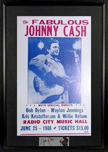 Johnny Cash Framed Concert Poster (Engraved Series)