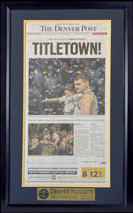 Denver Nuggets 2023 NBA Championship Newspaper Framed Display (ft. Jokic')