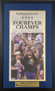 Golden State Warriors 2022 NBA Championship Newspaper Framed Display (Ft. Stephen Curry)