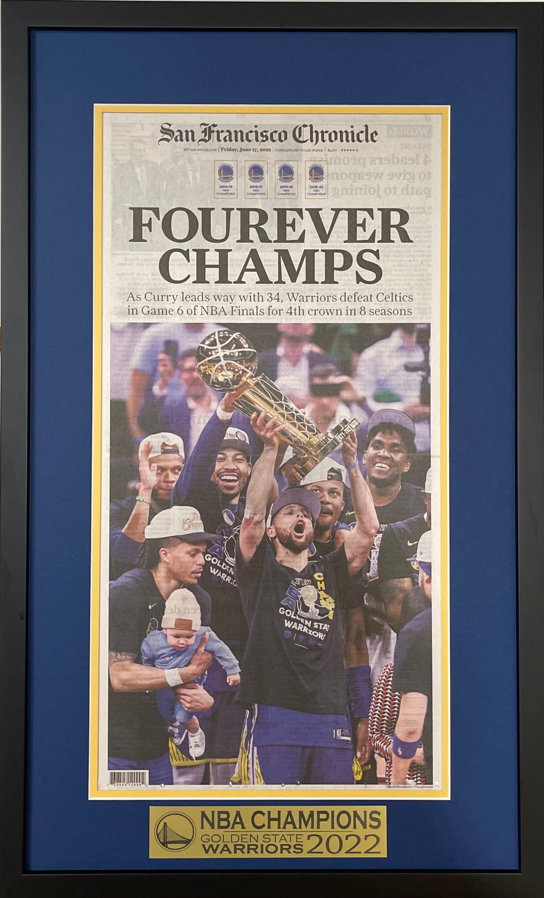 Warriors 2022 Fourever Champs T-shirt - San Francisco Chronicle online store