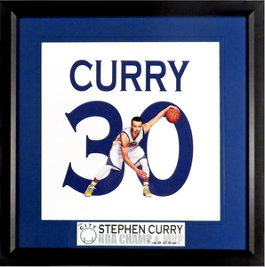 Stephen Curry Square Jersey Number Print Display