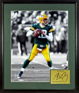 Aaron Rodgers "SPOTLIGHT" Framed Photograph (Engraved Series)