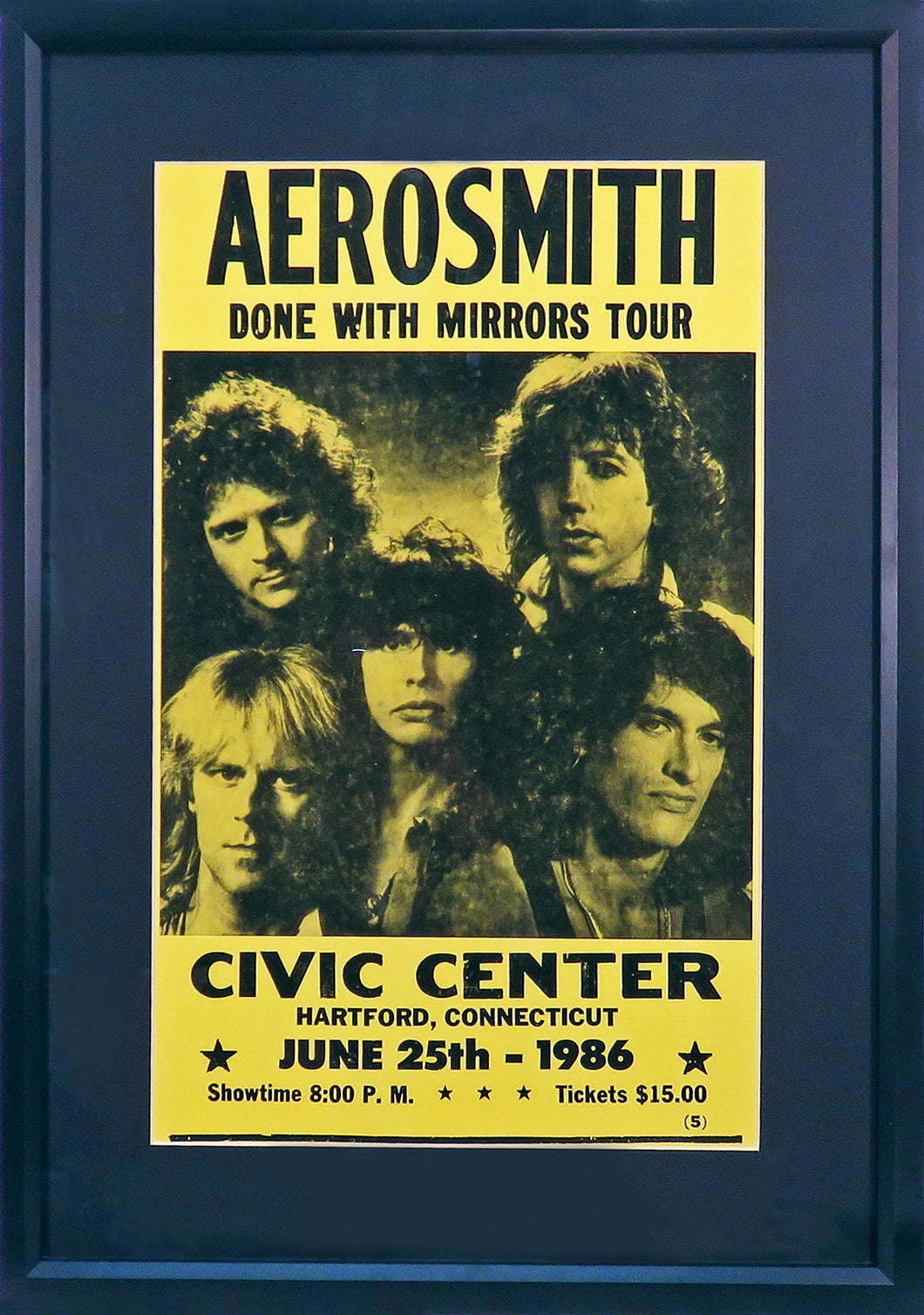 Aerosmith @ Civic Center Framed Concert Poster (Engraved Series)