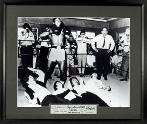 Muhammad Ali vs. The Beatles Framed Photograph (Engraved Series)