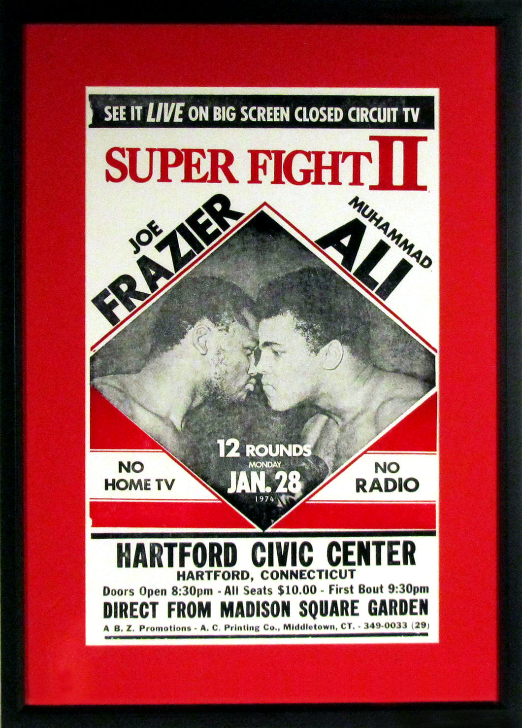 Muhammad Ali vs. Joe Frazier Framed Poster (Engraved Series)