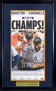 Houston Astros "2017 World Series Champs"Newspaper Framed Display