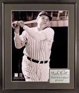 Babe Ruth "Swing" Framed Photograph (Engraved Series)