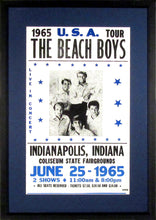 Load image into Gallery viewer, Beach Boys 1965 USA Tour Framed Concert Poster

