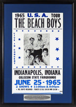 Load image into Gallery viewer, Beach Boys 1965 USA Tour Framed Concert Poster
