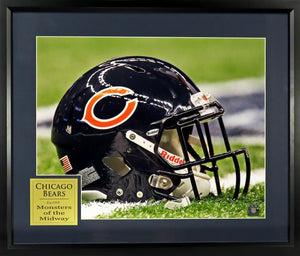 Chicago Bears Helmet Photo Framed Display (Engraved Series)