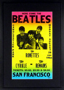 The Beatles @ Candlestick Park Framed Concert Poster (Engraved Series)